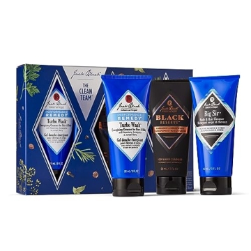 Jack Black Clean Team Gift Set for Men - 3 Pack Cleansers
