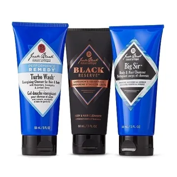 Jack Black Clean Team Gift Set for Men - 3 Pack Cleansers