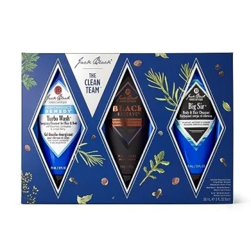 Jack Black Clean Team Gift Set for Men - 3 Pack Cleansers
