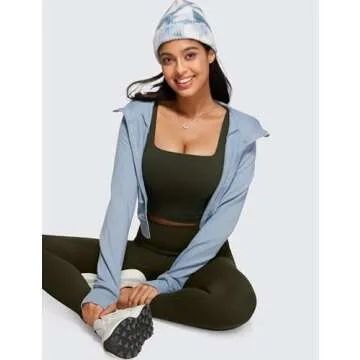 CRZ YOGA Butterluxe Women's Longline Sports Bra for Workouts