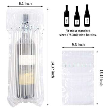 Kyrieval Wine Travel Bags | Inflatable Protectors 50 Pack