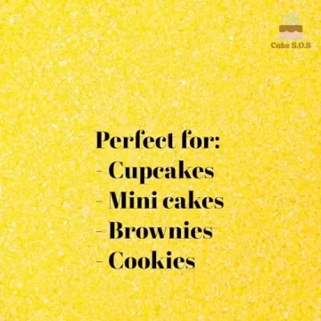 Sanding Sugar Yellow 16 Oz for Baking and Decorating