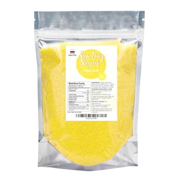 Sanding Sugar Yellow 16 Oz for Baking and Decorating