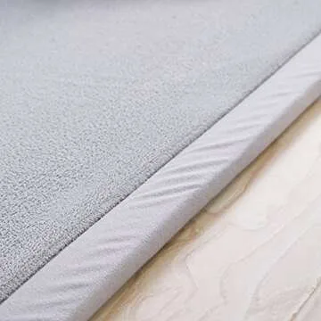 Loartee Nursery Crawling Rug and Play Mat - Velvet Coral (5.0'x 6'8", Gray) for Toddler Exercise