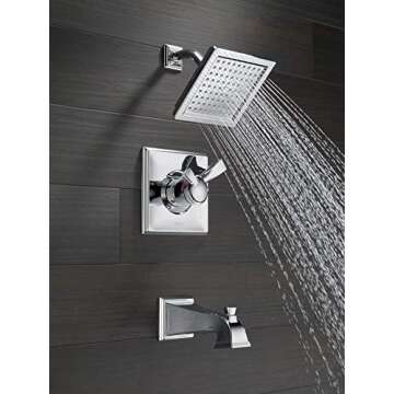 Delta Faucet Dryden 17 Series Dual-Function Tub and Shower Trim Kit with Single-Spray Touch-Clean Sh...