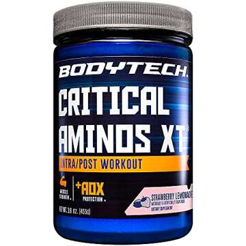 BodyTech Critical Aminos XT Intra/Post Workout Powder - Supports Muscle Recovery, Endurance, and Per...