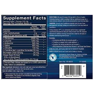 BodyTech Critical Aminos XT Intra/Post Workout Powder - Supports Muscle Recovery, Endurance, and Performance for Optimal Results - Refreshing Strawberry Lemonade Flavor (16 oz / 45 Servings)