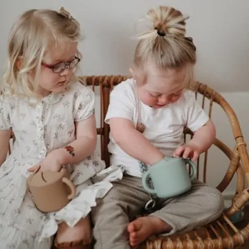 Mushie Silicone Snack Cup Spill-Proof BPA-Free Toddlers