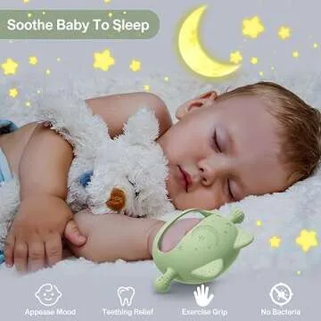 Baby Teethers 0-6 Months,Teething Toys for Babies 0-6 Months,Never Drop Baby Chew Toys for Teething Relief,Infant Hand Teether Pacifiers for 0-6 Months,Ideal Baby Toys Gifts for New Moms(Cartoon Cat)