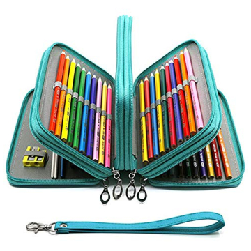 YOUSHARES 72 Slots Pencil Case in PU Leather - Stylish & Functional