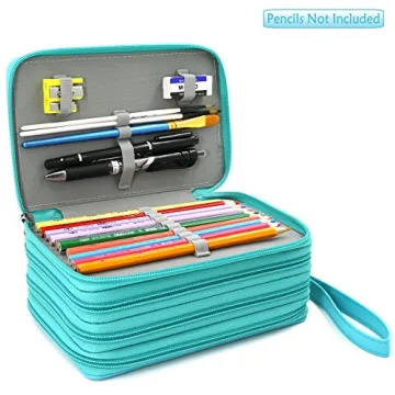 YOUSHARES 72 Slots Pencil Case in PU Leather - Stylish & Functional