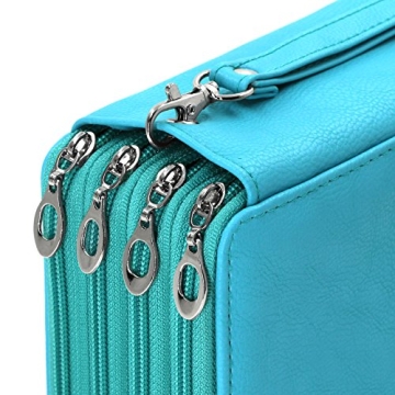YOUSHARES 72 Slots Pencil Case in PU Leather - Stylish & Functional