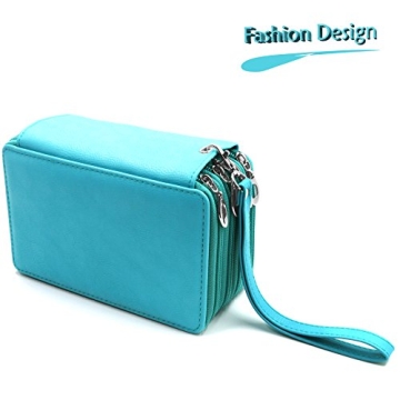 YOUSHARES 72 Slots Pencil Case in PU Leather - Stylish & Functional
