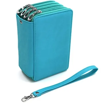 YOUSHARES 72 Slots Pencil Case in PU Leather - Stylish & Functional