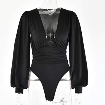 Stylish Weigou Women Jumpsuit Long Sleeve Bodysuit Tops