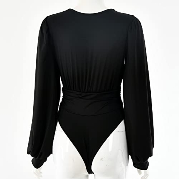 Stylish Weigou Women Jumpsuit Long Sleeve Bodysuit Tops