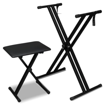 Adjustable Ktaxon Keyboard Stand & Bench Set - Durable, Versatile for All Musicians