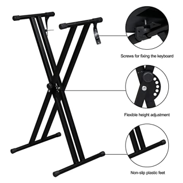 Adjustable Ktaxon Keyboard Stand & Bench Set for Digital Pianos