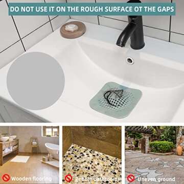 Shower Hair Drain Catcher 4-Pack for Clean Drains