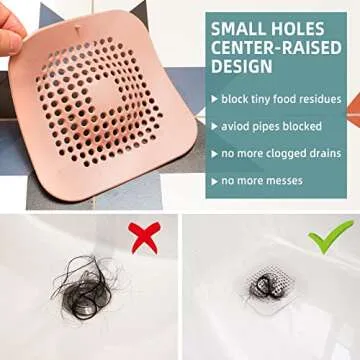 Shower Hair Drain Catcher 4-Pack for Clean Drains