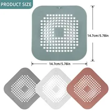 Shower Hair Drain Catcher 4-Pack for Clean Drains