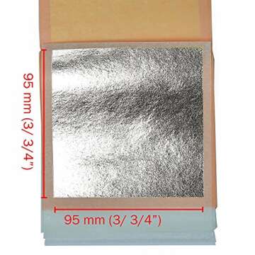 Barnabas Blattgold: Edible Silver Leaf Transfer Sheets [25 Sheets, 3.75 inch] - Edible Silver Leaf Sheets for Sweets, Genuine Silver Leaf, Silver Leaf Sheets Edible for Cake