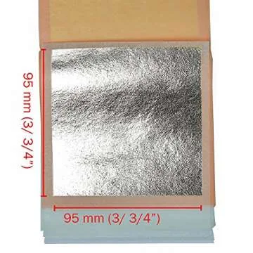 Barnabas Blattgold: Edible Silver Leaf Transfer Sheets [25 Sheets, 3.75 inch] - Edible Silver Leaf Sheets for Sweets, Genuine Silver Leaf, Silver Leaf Sheets Edible for Cake