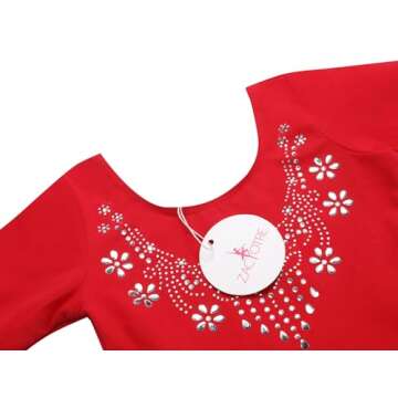 Zaclotre Kid Girls Long Sleeve Leotards Ballet Dance Sparkly Tutu Dress Ballerina Outfits