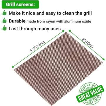 CUSINIUM 31-Piece Griddle Cleaning Kit: 1 Screen Holder, 20 Screens, 10 Cleaning Pads