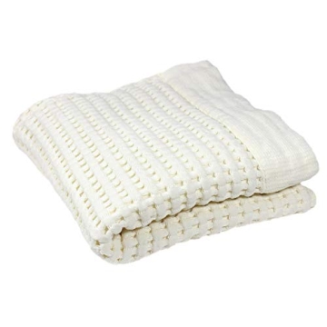 GILDEN TREE Waffle Hand Towels for Bathroom Quick Drying Lint Free Thin, Modern Style (Cream)