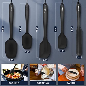 Walfos Silicone Spatula Set - Heat Resistant & Dishwasher Safe