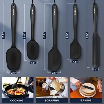 Walfos Silicone Spatula Set - Heat Resistant & Dishwasher Safe