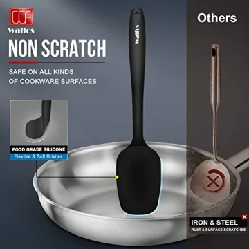 Walfos Silicone Spatula Set - Heat Resistant & Dishwasher Safe
