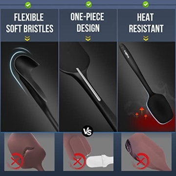 Walfos Silicone Spatula Set - Heat Resistant & Dishwasher Safe