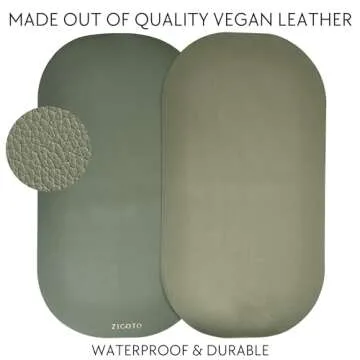Beautiful Baby Diaper Changing Mat Made of Vegan Leather - Soft and Easy to Wipe Changing Pad for Travel or at Home Use - Lightweight and Foldable Mat That Perfectly Fits Into Any Diaper Bag