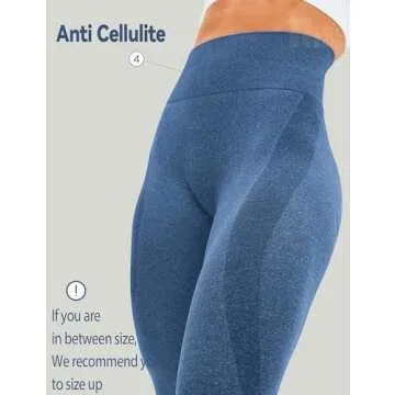 HIGORUN Women Yoga Leggings High Waist Darkblue S