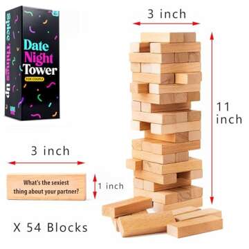 LOVEVIBE Stacking Block Game for Couples Fun Date Nights