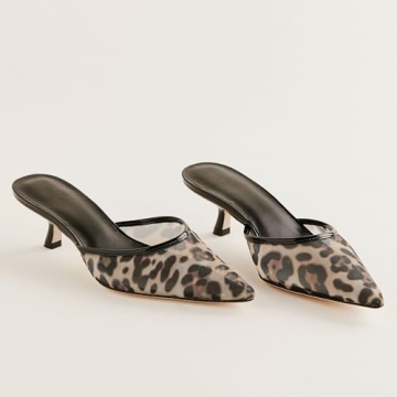 Riekhany Women Mesh Kitten Heels Mules - Chic Comfort