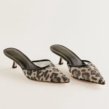 Riekhany Women Mesh Kitten Heels Mules - Chic Comfort