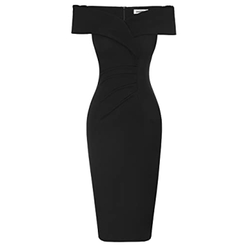 Elegant Women's Off Shoulder V Neck Ruched Bodycon Midi Dress for All Occasions