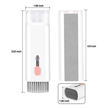 7-in-1 Electronic Cleaner Kit,Keyboard Cleaner,Laptop Cleaner Kit for Monitor, Cell Phone, Headset, Lego, Laptop Camera Lens (Pink)