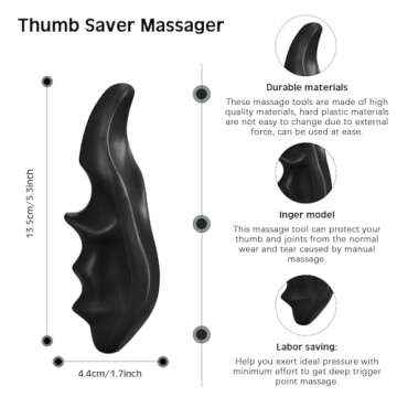 Nuanchu 2 Pcs Thumb Saver Massage Tool Manual Massage Tool Deep Tissue Massage Tool for Gentle Point...