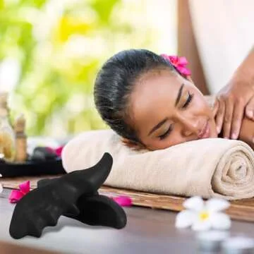 Nuanchu 2 Pcs Thumb Saver Massage Tool Manual Massage Tool Deep Tissue Massage Tool for Gentle Point Massage Stress Relief(Black)