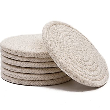 Absorbent Handmade Braided Drink Coasters | Eco-Friendly Gift