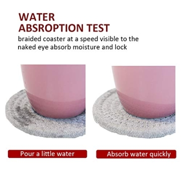 Absorbent Handmade Braided Drink Coasters | Eco-Friendly Gift
