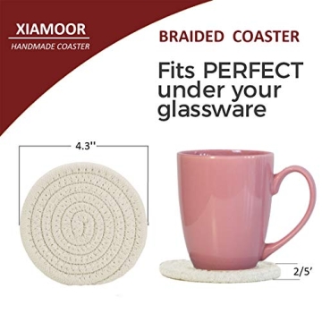Absorbent Handmade Braided Drink Coasters | Eco-Friendly Gift