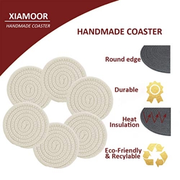 Absorbent Handmade Braided Drink Coasters | Eco-Friendly Gift