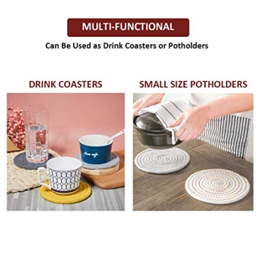 Absorbent Handmade Braided Drink Coasters | Eco-Friendly Gift