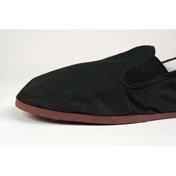 Kung Fu Tai Chi Shoes - Rubber Sole (Men's 10 1/2 to 11 (44)) Black