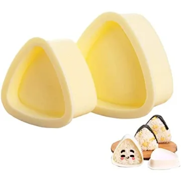 Onigiri 2 Pieces Rice Ball Mold Makers, Triangle Sushi Mold for Japanese Boxed Meal Children Bento b...